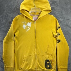 Pink Victoria’s Secret Georgia Tech 5th & Ocean Full Zip Hoodie Large Collegiate